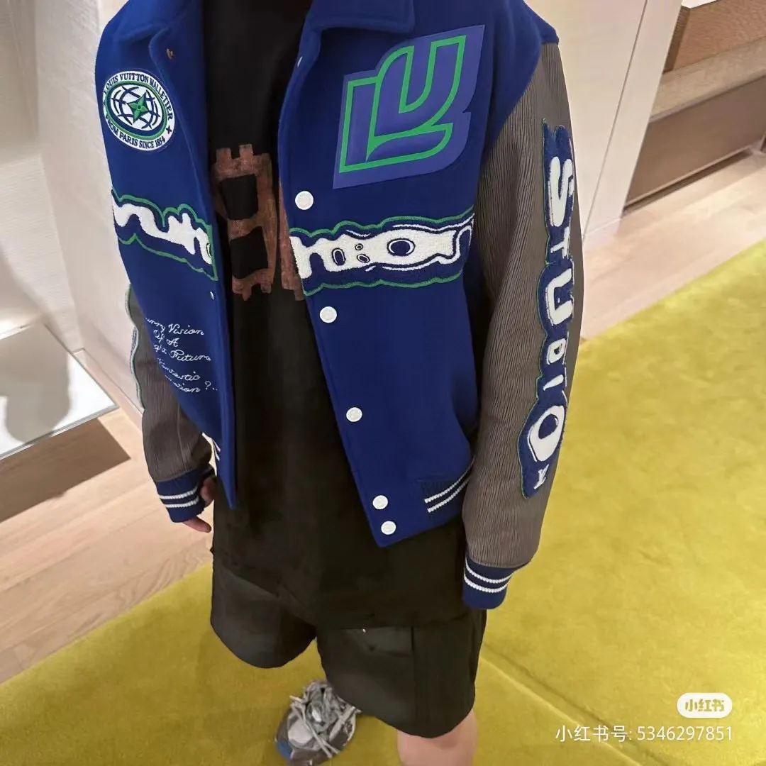 Louis Vuitton 23Fw Klein Blue Baseball Jacket Jacket